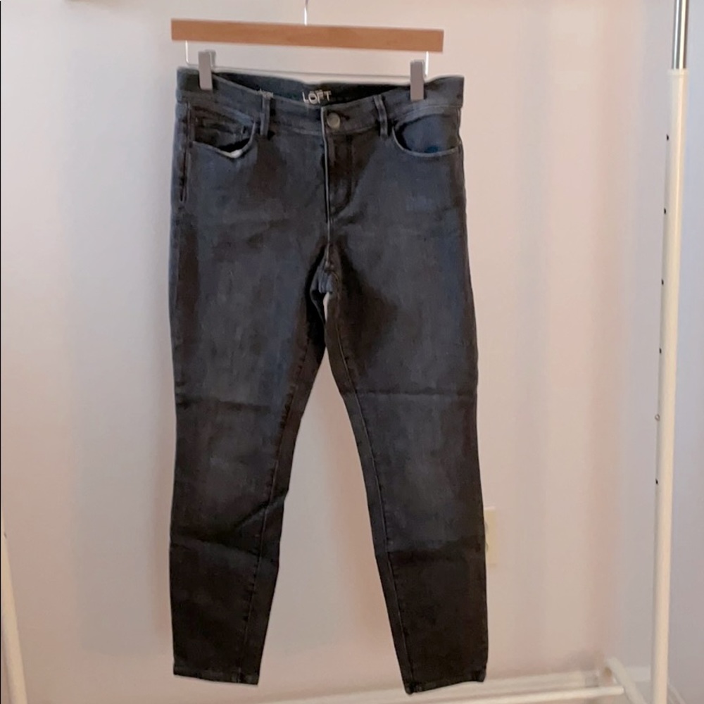 Loft super skinny gray jeans